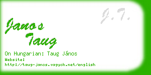 janos taug business card
